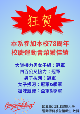 校慶運動大會團體組得獎圖片